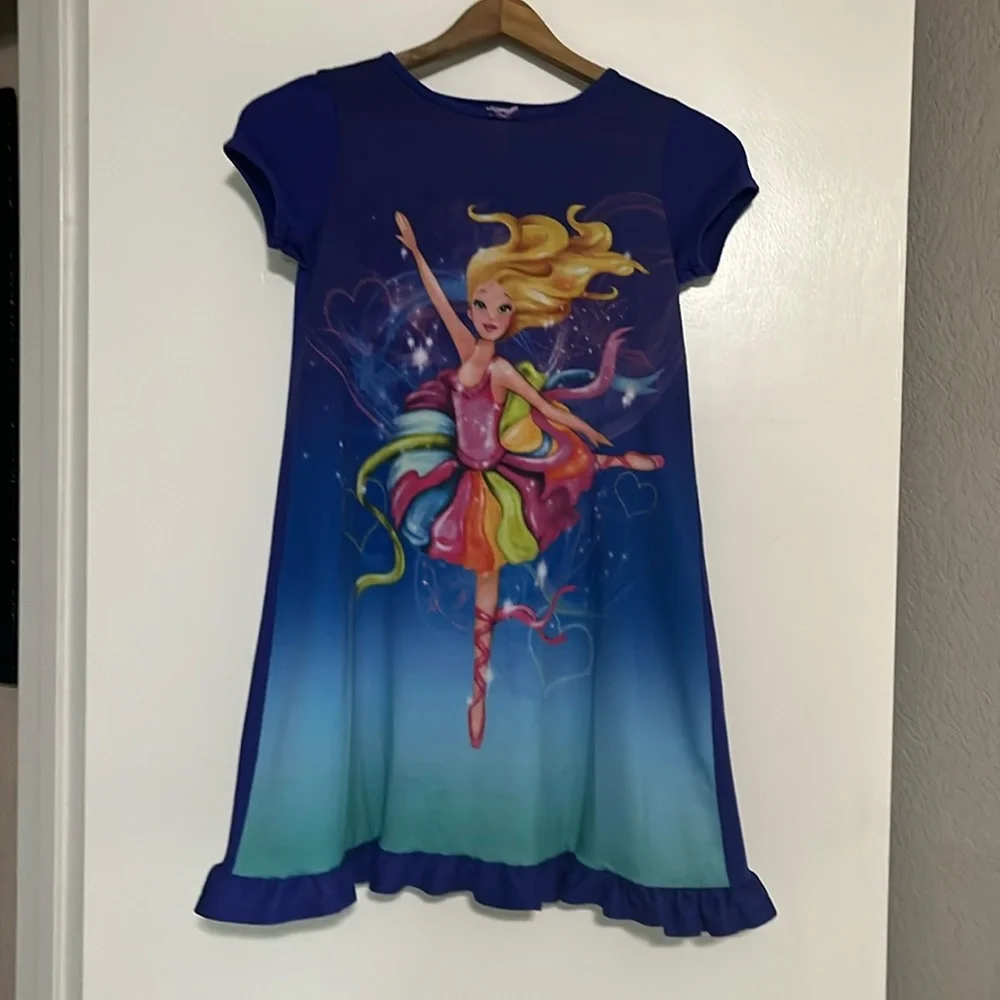 The Children’s Place Pajama Dress Barbie Ballerina Girls Size L 10/12